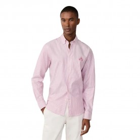 Риза с дълъг ръкав Façonnable Cl Bd Bi Oxf Strp long sleeve shirt - Pink (Salsa Red) риза,с,дълъг,ръкав,дамски,ризи,мъжки,ризи,façonnable,cl,bd,bi,oxf,strp,long,sleeve,shirt,pink,(salsa,red)