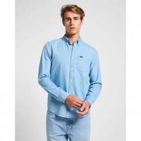 риза,с,дълъг,ръкав,мъжки,ризи,lee,button,down,long,sleeve,shirt,lakeside,wash,(blue)