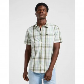 риза,с,къс,ръкав,мъжки,ризи,lee,button,down,short,sleeve,shirt,concrete,sage,(green)