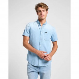 риза,с,къс,ръкав,мъжки,ризи,lee,button,down,short,sleeve,shirt,light,desert,wash,(blue)
