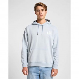 суичър,мъжки,пуловери,lee,relaxed,graphic,hoodie,concrete,gray,(grey)