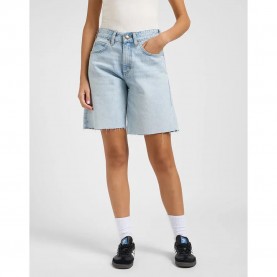 къси,панталони,дамски,панталони,lee,rider,loose,fit,denim,shorts,hint,of,rain,(blue)