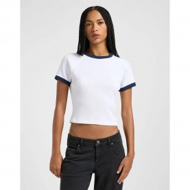 тениска,дамски,тениски,lee,ringer,raglan,short,sleeve,t,shirt,bright,white,(white)