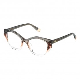 очила,furla,vfu869v,geometric,woman,glasses,shiny,grey,grad.brown,(grey)
