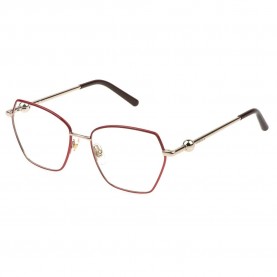 очила,furla,vfu871,geometric,woman,glasses,red,(shiny,red,gold,w,coloured,parts)