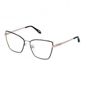 очила,just,cavalli,vjc133,square,woman,glasses,shiny,rose,gold,with,col.parts,(black)