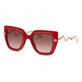 слънчеви,очила,слънчеви,очила,roberto,cavalli,src097m,butterfly,woman,sunglasses,shiny,full,red,(red)