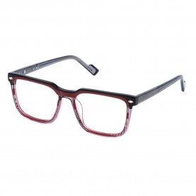 очила,sting,vst542,square,glasses,shiny,striped,red,(red)