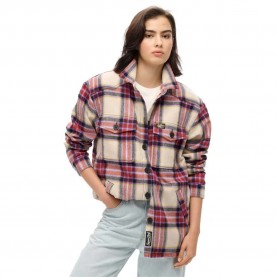 карирана,риза,дамски,якета,и,палта,superdry,borg,check,overshirt,brown,purple,yellow,check,(beige)