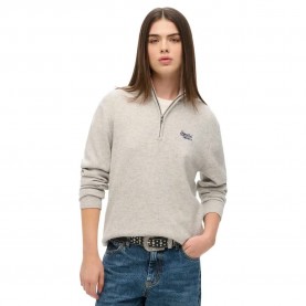 блуза,дамски,пуловери,дамски,плетени,дрехи,superdry,essential,pluse,size,half,zip,sweater,grey