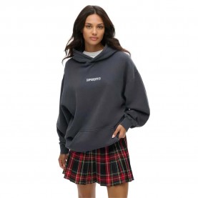 суичър,дамски,блузи,superdry,micro,logo,graphic,pluse,size,hoodie,ebony,(black,grey)