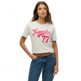 Тениска Superdry Super 77 short sleeve T-shirt - Beige (Glacier Grey Marl) тениска,мъжки,тениски,дамски,тениски,superdry,super,77,short,sleeve,t,shirt,beige,(glacier,grey,marl)