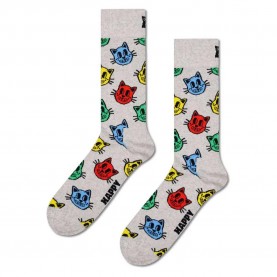 чорапи,мъжки,чорапи,happy,socks,cat,crew,socks,grey