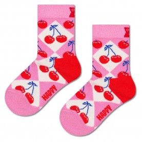 чорапи,детски,чорапи,happy,socks,cherry,argyle,crew,socks,pink