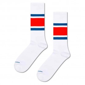чорапи,мъжки,чорапи,happy,socks,simple,stripe,sneaker,crew,socks,white,(white)