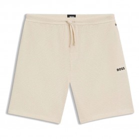 Къси панталони BOSS Waffle 10269584 pyjama shorts - Beige (Open White) къси,панталони,мъжки,пижами,boss,waffle,10269584,pyjama,shorts,beige,(open,white)