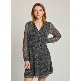 рокля,дамски,поли,и,рокли,pepe,jeans,orchid,print,long,sleeve,short,dress,grey