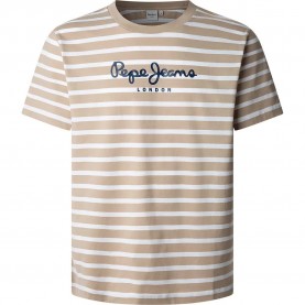 тениска,мъжки,тениски,pepe,jeans,striped,eggo,short,sleeve,t,shirt,light,beige,(beige)