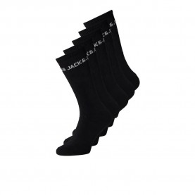 чорапи,мъжки,чорапи,jack,&,jones,basic,logo,tennis,plus,size,socks,5,pairs,black,(black,black,black,black,black)