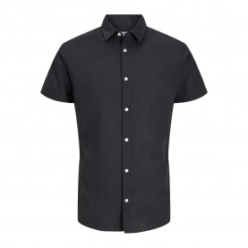 риза,с,къс,ръкав,мъжки,ризи,jack,&,jones,breeze,linen,blend,short,sleeve,shirt,black