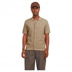 риза,с,къс,ръкав,мъжки,ризи,jack,&,jones,emil,structure,short,sleeve,shirt,coriander,(beige)