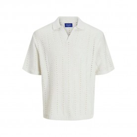 мъжки,блузи,с,яка,jack,&,jones,paros,easter,crochet,short,sleeve,polo,white,(sea,salt)