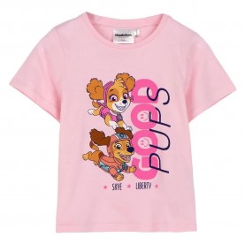 Тениска Paw patrol Paw Patrol short sleeve T-shirt - Pink (White) тениска,мъжки,тениски,дамски,тениски,paw,patrol,paw,patrol,short,sleeve,t,shirt,pink,(white)