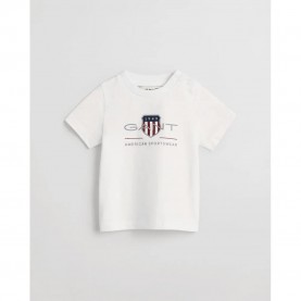 тениска,детски,тениски,gant,archive,shield,short,sleeve,t,shirt,white