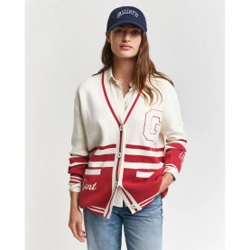 жилетка,дамски,пуловери,дамски,плетени,дрехи,gant,varsity,cardigan,beige