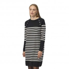 рокля,дамски,поли,и,рокли,redgreen,dune,long,sleeve,midi,dress,black,(black,stripe)