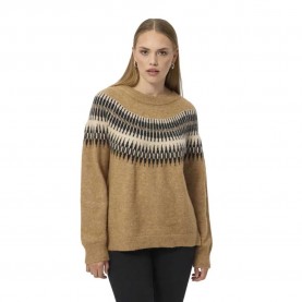 блуза,дамски,пуловери,дамски,плетени,дрехи,redgreen,kasandra,sweater,brown,(black,pattern)