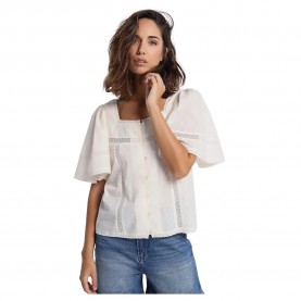 дънки,дамски,блузи,дамски,ризи,lois,jeans,8491,short,sleeve,blouse,white,(white)