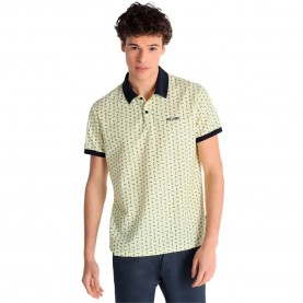 дънки,мъжки,блузи,с,яка,lois,jeans,8757,short,sleeve,polo,yellow