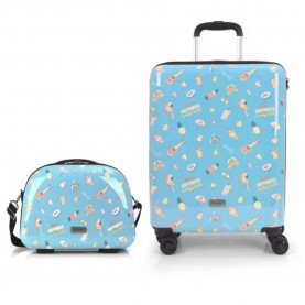 куфари,gabol,happy,mr,wonderful,spinner,set,55,20,tsa,37.4l,+,14.8l,trolley,bag,blue