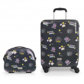 куфари,gabol,smail,mr,wonderful,spinner,set,55,20,tsa,37.4l,+,14.8l,trolley,bag,grey