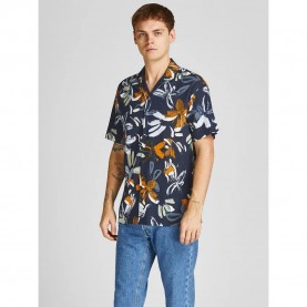 риза,с,къс,ръкав,мъжки,ризи,jack,&,jones,flowerpower,resort,short,sleeve,shirt,blue