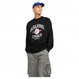 блуза,мъжки,пуловери,jack,&,jones,lucca,branding,sweatshirt,black