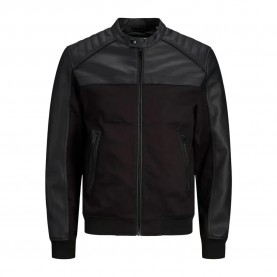 яке,мъжки,якета,jack,&,jones,reign,pu,bomber,jacket,black