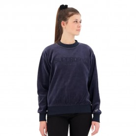 блуза,дамски,блузи,superdry,velour,graphic,boxy,sweatshirt,refurbished,black