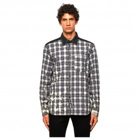 карирана,риза,мъжки,ризи,diesel,moon,check,long,sleeve,shirt,grey
