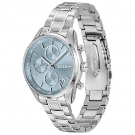 Часовник BOSS Grand Tour 38 mm woman watch - Silver (Silver / Light Blue / Mineral) часовник,часовници,boss,grand,tour,38,mm,woman,watch,silver,(silver,light,blue,mineral)