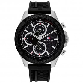 часовник,часовници,tommy,hilfiger,clark,46,mm,watch,silver