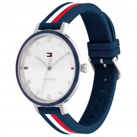 часовник,часовници,tommy,hilfiger,florence,38,mm,watch,silver,blue,white,red,(blue)