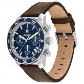 часовник,часовници,tommy,hilfiger,th85,chrono,41,mm,watch,brown,(blue,brown,leather)