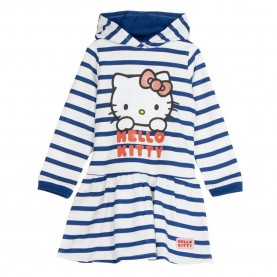 рокля,дамски,поли,и,рокли,hello,kitty,hello,kitty,terry,long,sleeve,dress,french,white,blue,(multicolor)