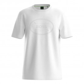 Тениска BOSS Logo Heritage 10269604 01 short sleeve T-shirt - White (White) тениска,мъжки,тениски,дамски,тениски,boss,logo,heritage,10269604,01,short,sleeve,t,shirt,white,(white)