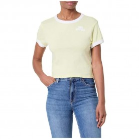 Тениска HUGO Dalia 1 BLUE short sleeve T-shirt - Yellow (Light / Pastel Yellow) тениска,мъжки,тениски,дамски,тениски,hugo,dalia,1,blue,short,sleeve,t,shirt,yellow,(light,pastel,yellow)