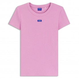 тениска,дамски,тениски,hugo,easy,10257055,blue,short,sleeve,t,shirt,pink,(light,pastel,pink)