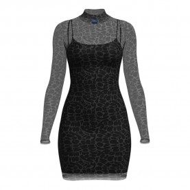 рокля,дамски,поли,и,рокли,hugo,noella,01,blue,long,sleeve,short,dress,black