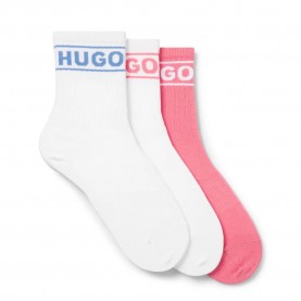 чорапи,дамски,чорапи,hugo,sporty,cc,w,10260645,socks,3,pairs,white,pink,(open,miscellaneous)